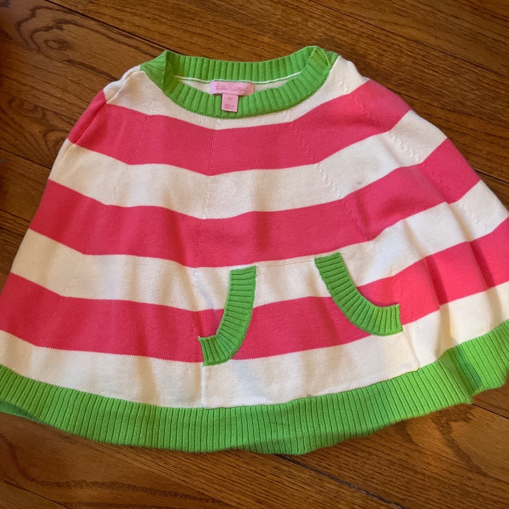 Lilly Pulitzer striped sweater poncho
